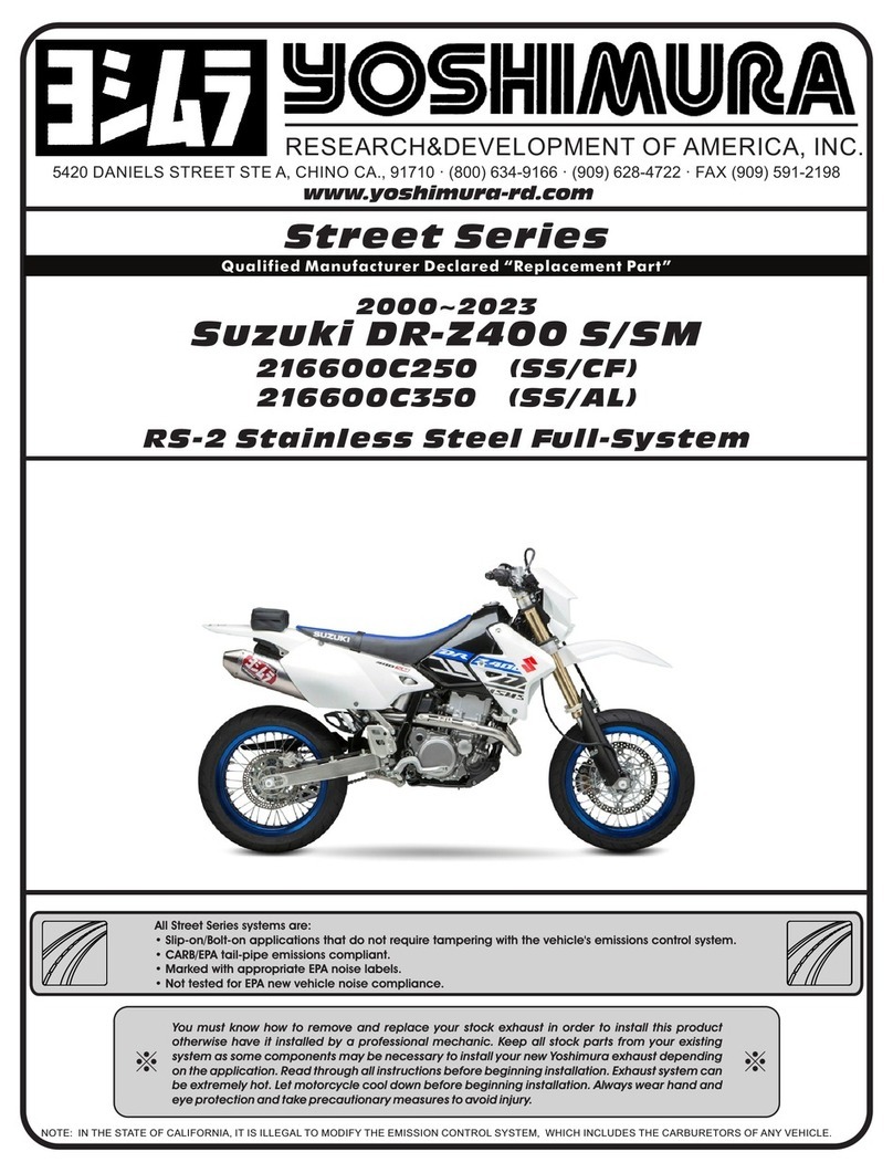 Yoshimura Street 216600C250 User manual