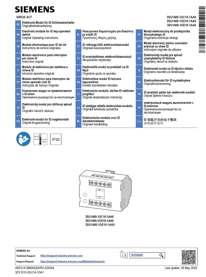 Siemens SIRIUS ACT 3SU1400-1GE10-1AA0 User manual