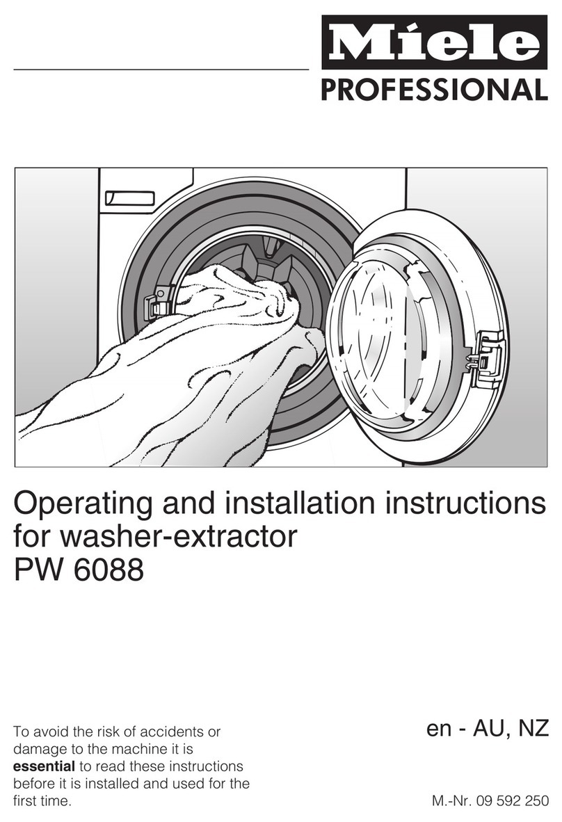 Miele professional PW 6088 Operating and installation instructions