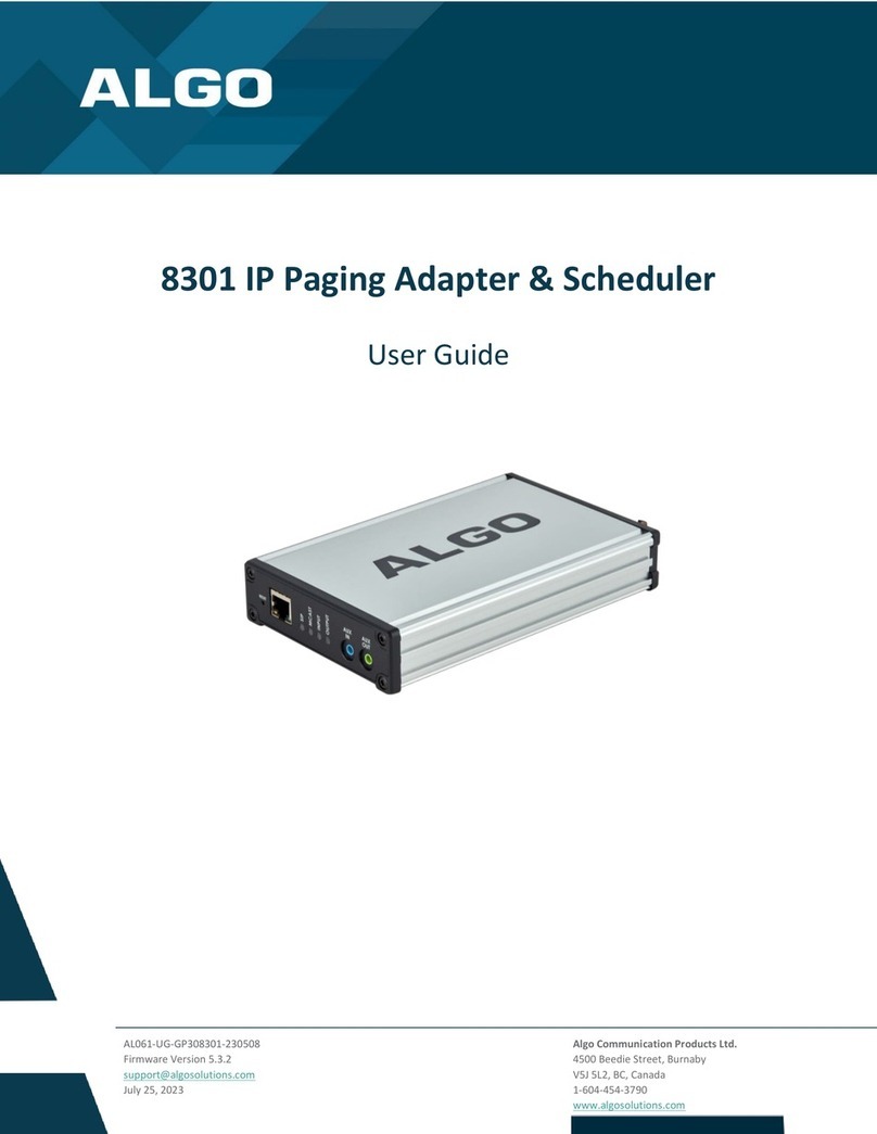 Algo 8301 user guide