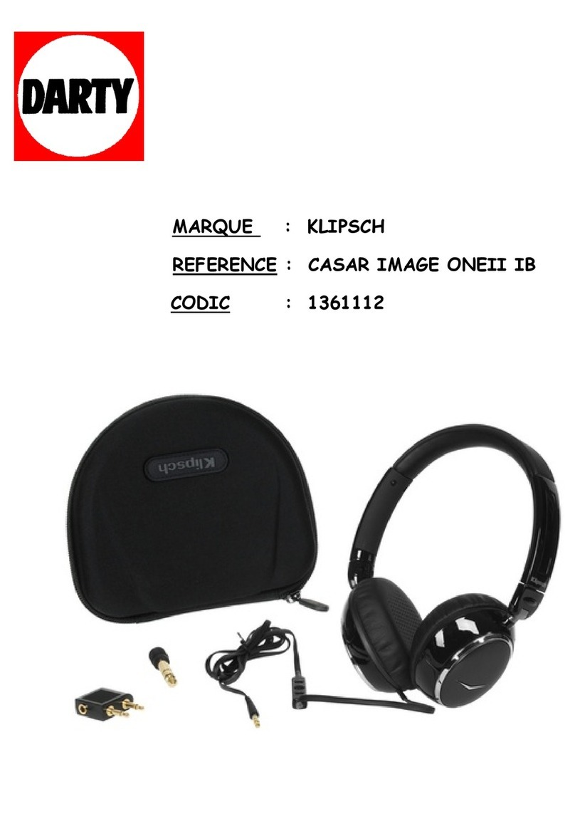 Klipsch Image ONE User manual Klipsch Image ONE User manual