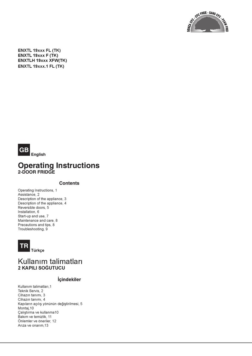 Whirlpool ENXTL 19 FL Series operating instructions