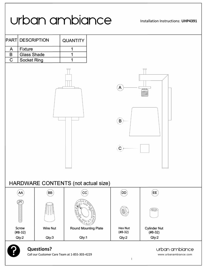 urban ambiance UHP4391 installation instructions