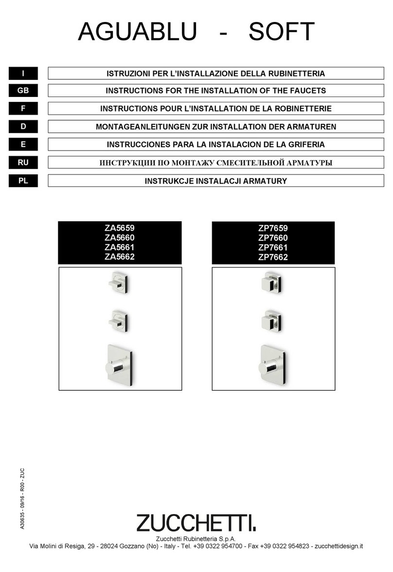 ZUCCHETTI AGUABLU SOFT ZA5659 Parts list manual
