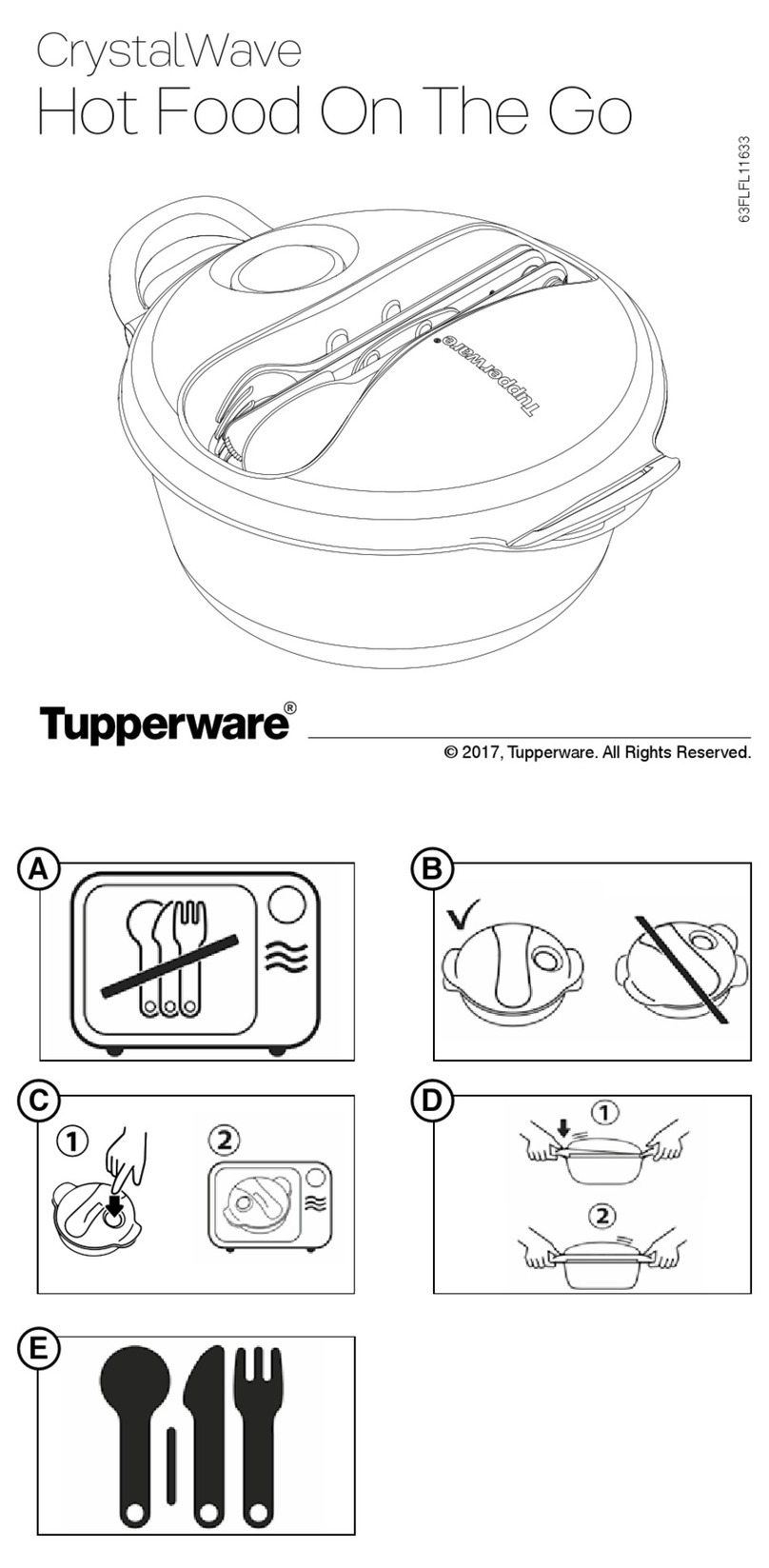 Tupperware CrystalWave Hot Food On The Go User manual