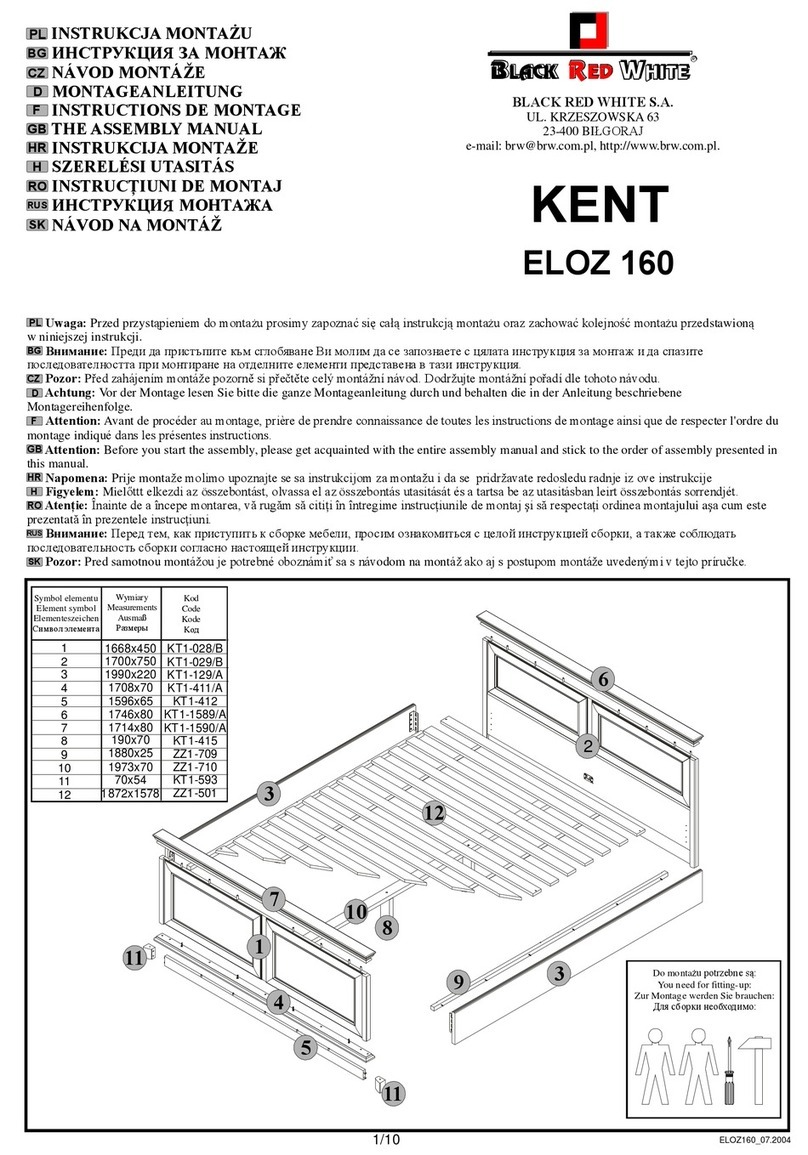 BLACK RED WHITE KENT ELOZ 160 Assembly manual BLACK RED WHITE KENT ELOZ 160 Assembly manual