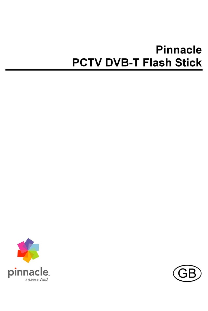 Avid Technology Pinnacle PCTV DVB-T User manual Avid Technology Pinnacle PCTV DVB-T User manual