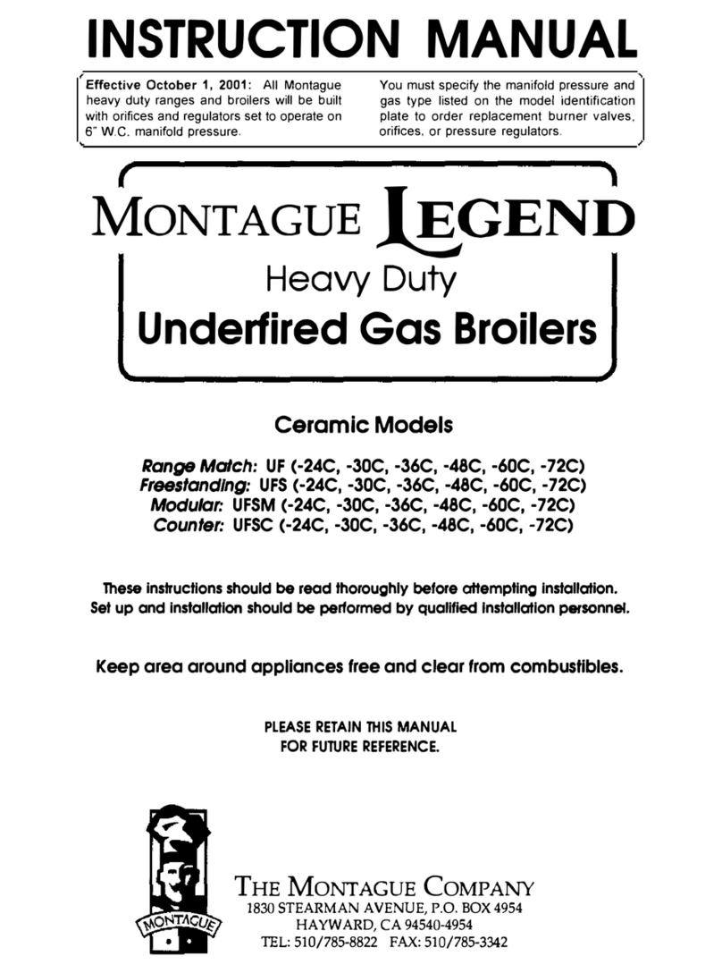 THE MONTAGUE COMPANY Legend UF24C instruction manual