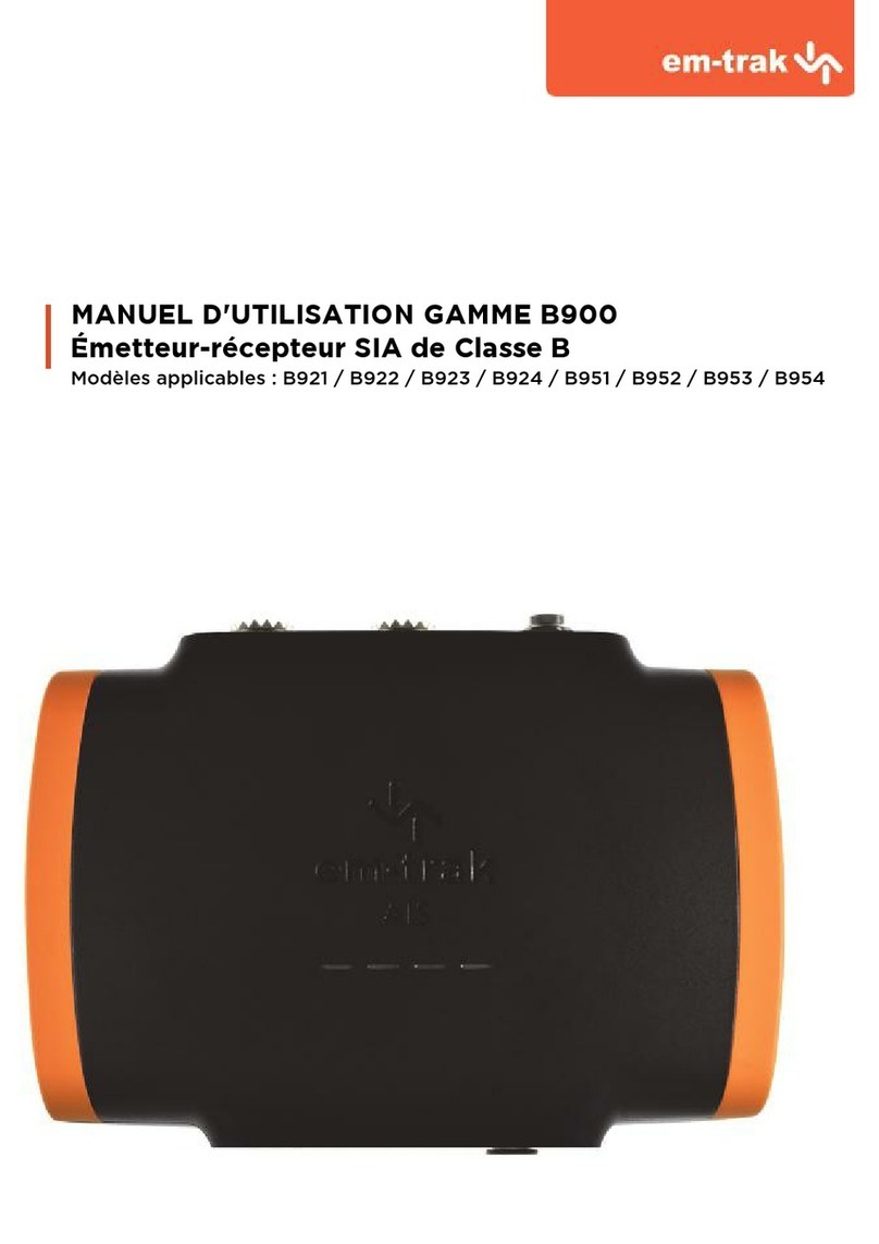 Em-Trak B900 Series User manual