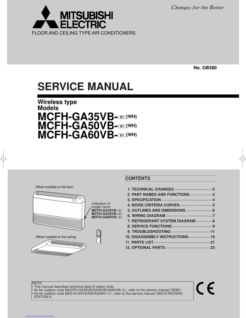 Mitsubishi Electric MCFH-GA35VB-E1 User manual
