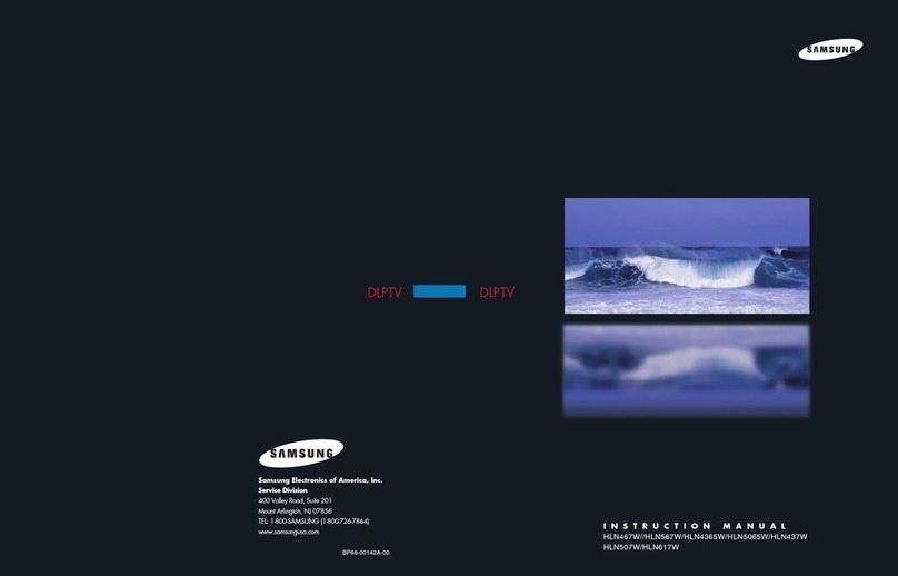 Samsung HLN467W - 46" Rear Projection TV User manual
