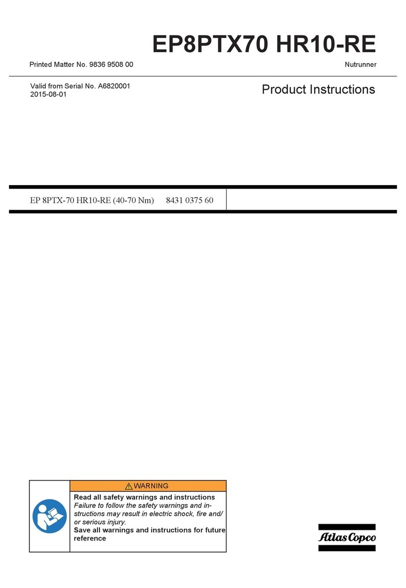 Atlas Copco EP8PTX70 HR10-RE Instruction sheet