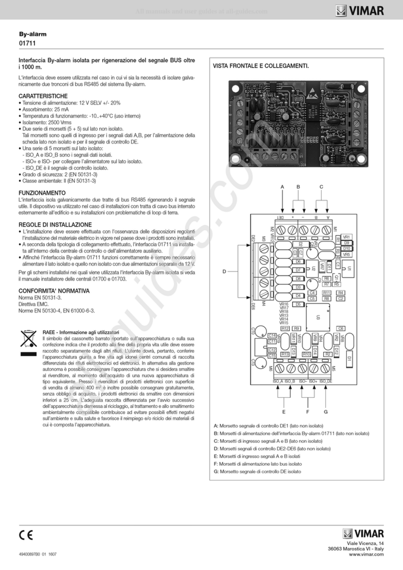 Vimar By-alarm 01711 User manual