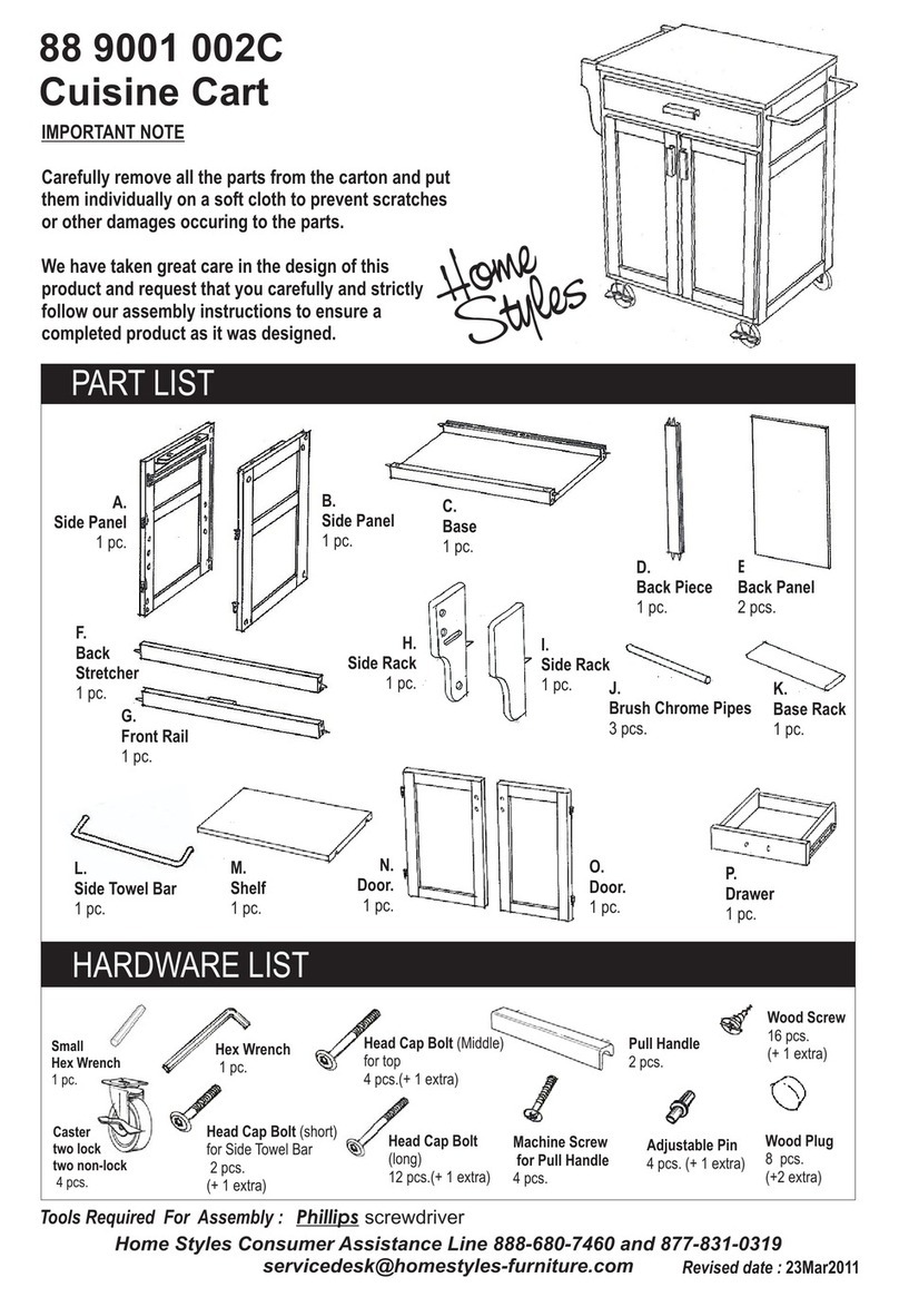 Home Styles 88 9001 002C Assembly instructions Home Styles 88 9001 002C Assembly instructions