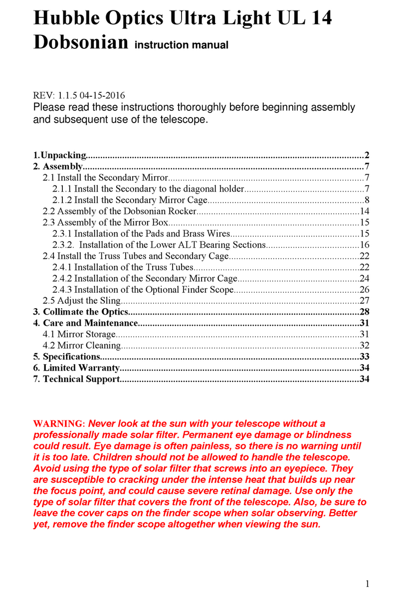 Hubble Optics Ultra Light UL 14 Dobsonian instruction manual