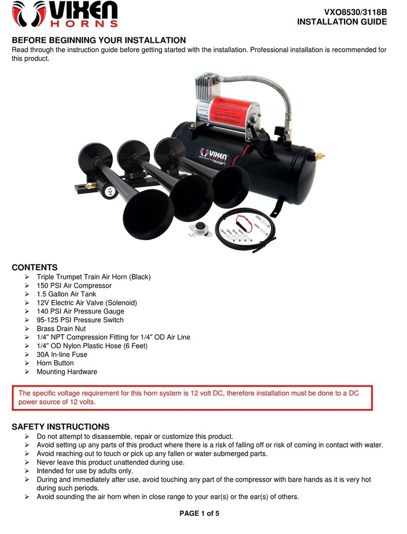 Vixen Horns VXO8530/3118B installation guide