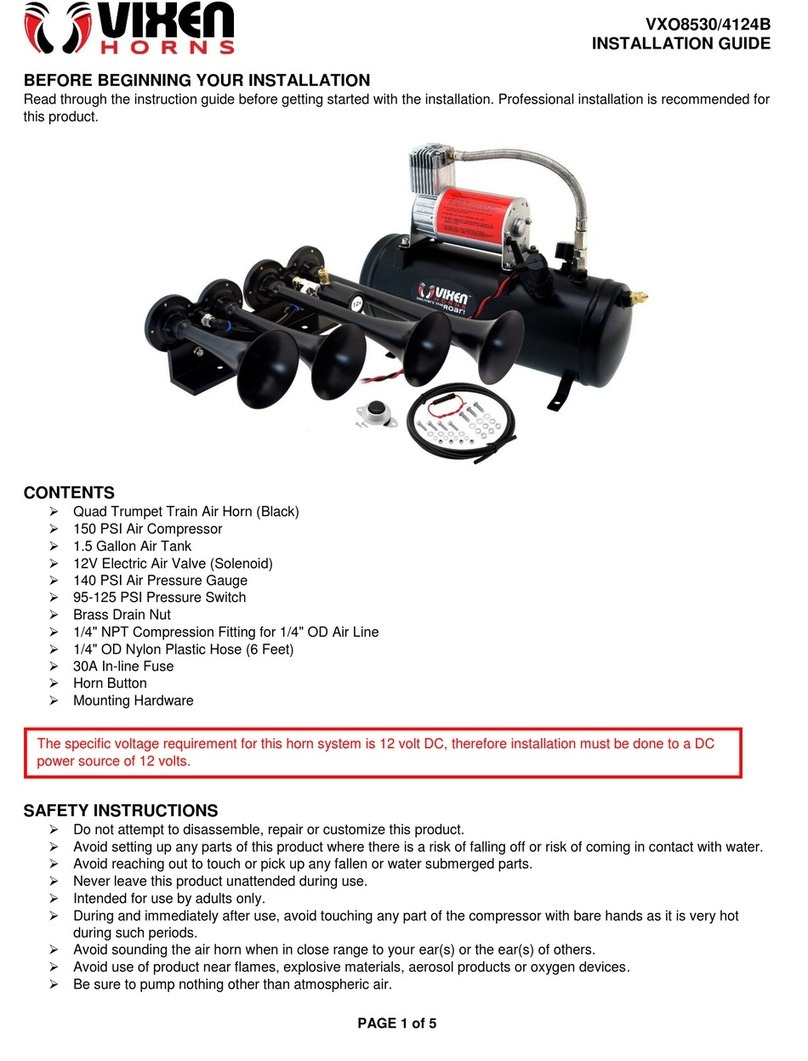 Vixen Horns VXO8530/4124B User manual