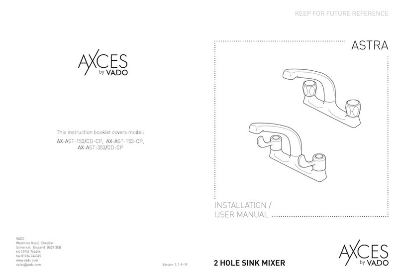 VADO AXCES ASTRA AX-AST-153/CD-CP Instruction Manual