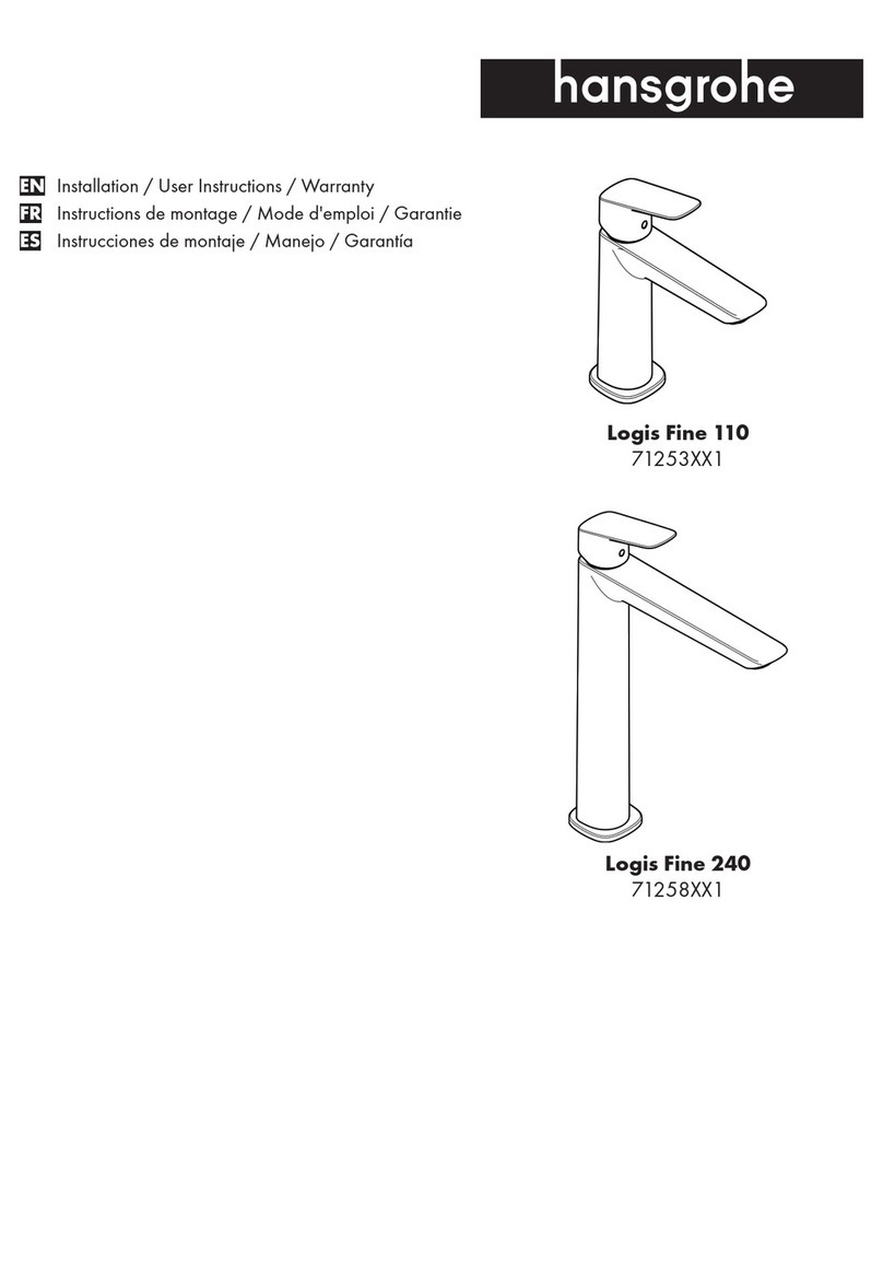 Hans Grohe Logis Fine 110 71253 1 Series Instruction Manual Hans Grohe Logis Fine 110 71253 1 Series Instruction Manual