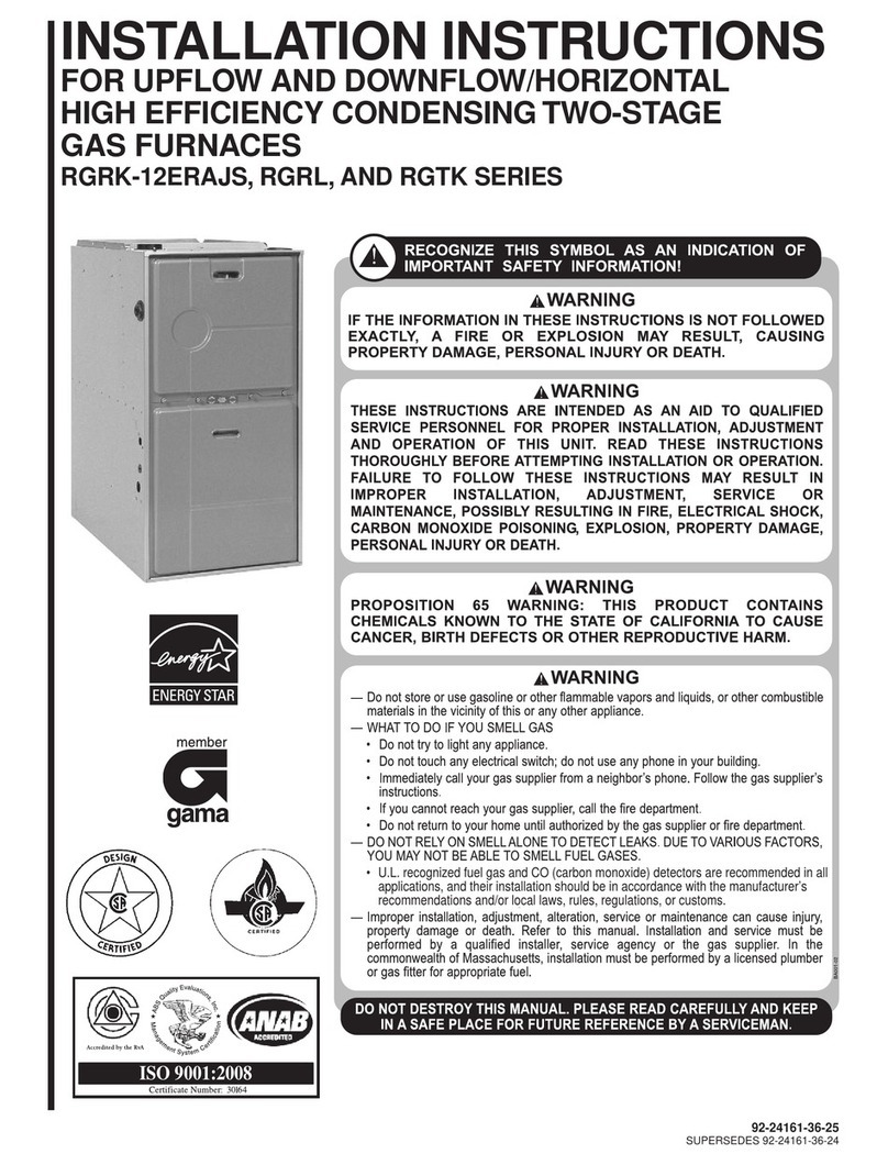 Rheem RGRK-12ERAJS Series User manual