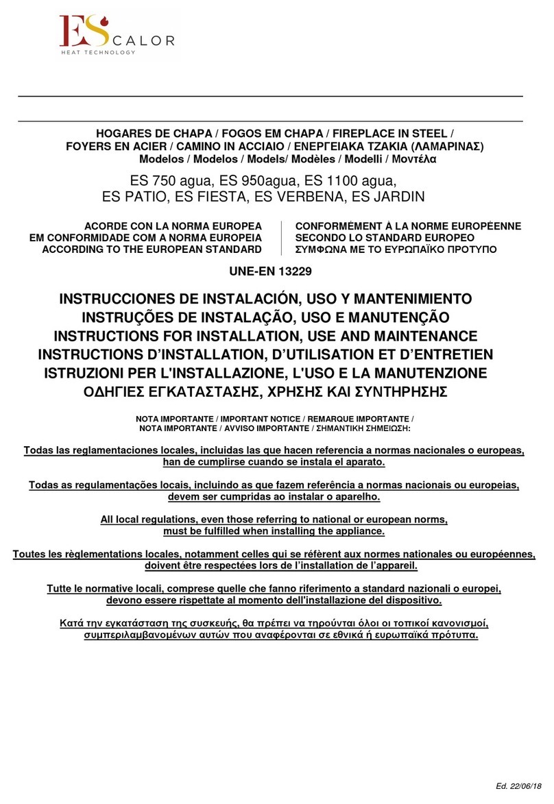 ES CALOR ES 750 agua instructions ES CALOR ES 750 agua instructions