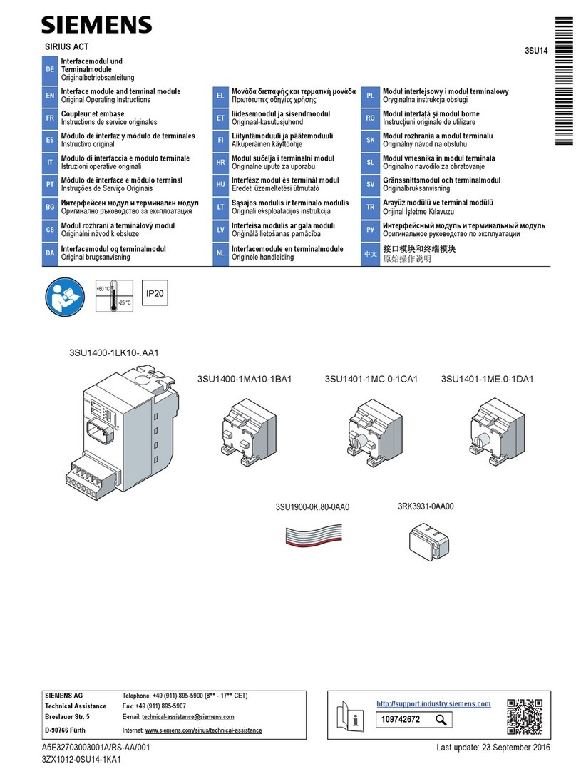 Siemens SIRIUS ACT 3SU14 Original operating instructions Siemens SIRIUS ACT 3SU14 Original operating instructions