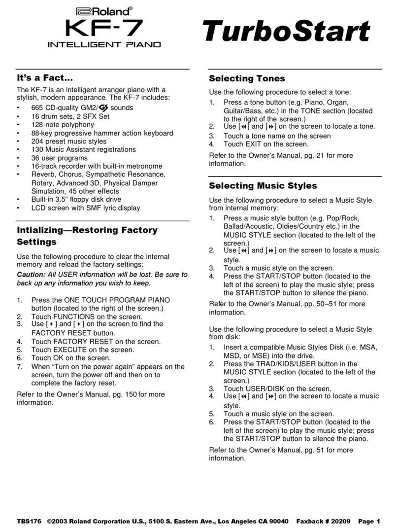 Roland KF-7 User manual