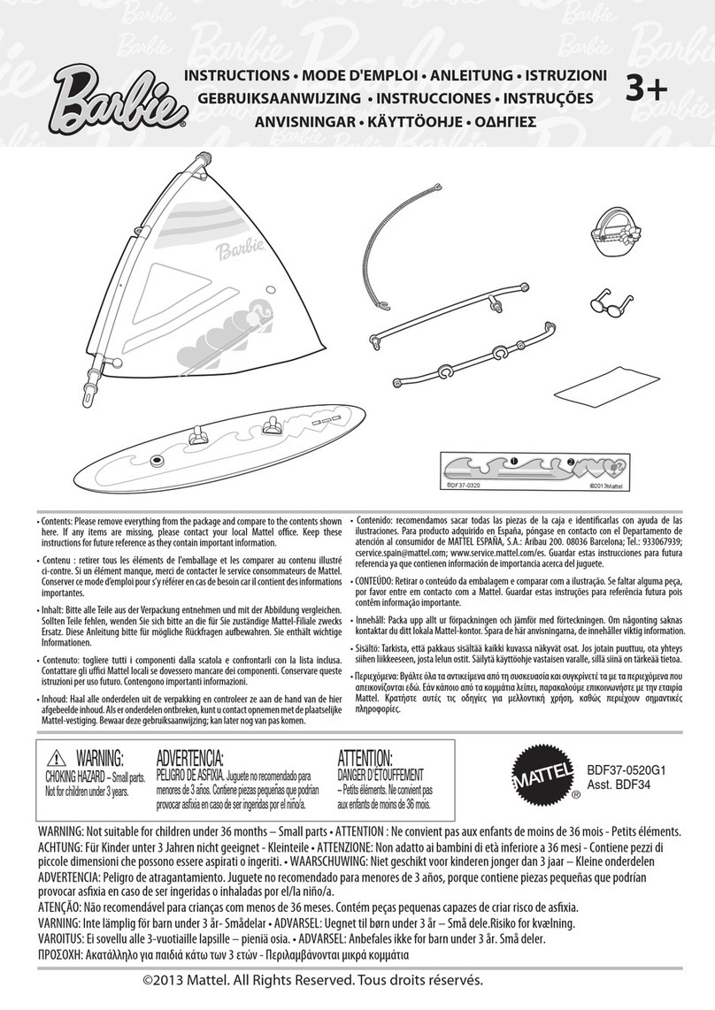 Mattel Barbie BDF34 User manual