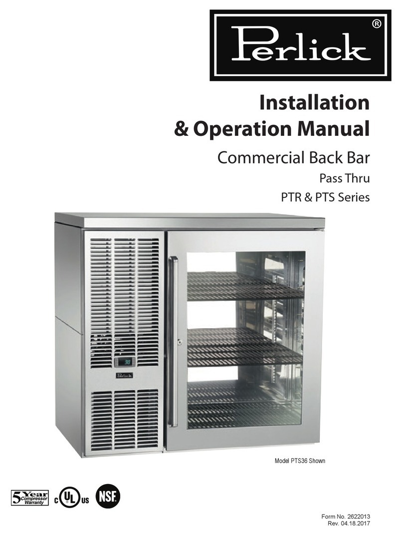Perlick PTR Series User manual