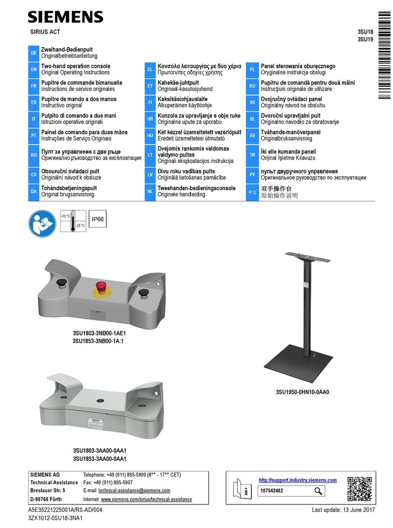 Siemens SIRIUS ACT 3SU18 User manual