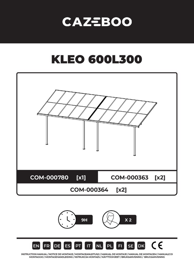 CAZEBOO KLEO 600L300 instruction manual