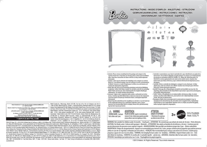 Mattel Barbie CCL73 instructions Mattel Barbie CCL73 instructions