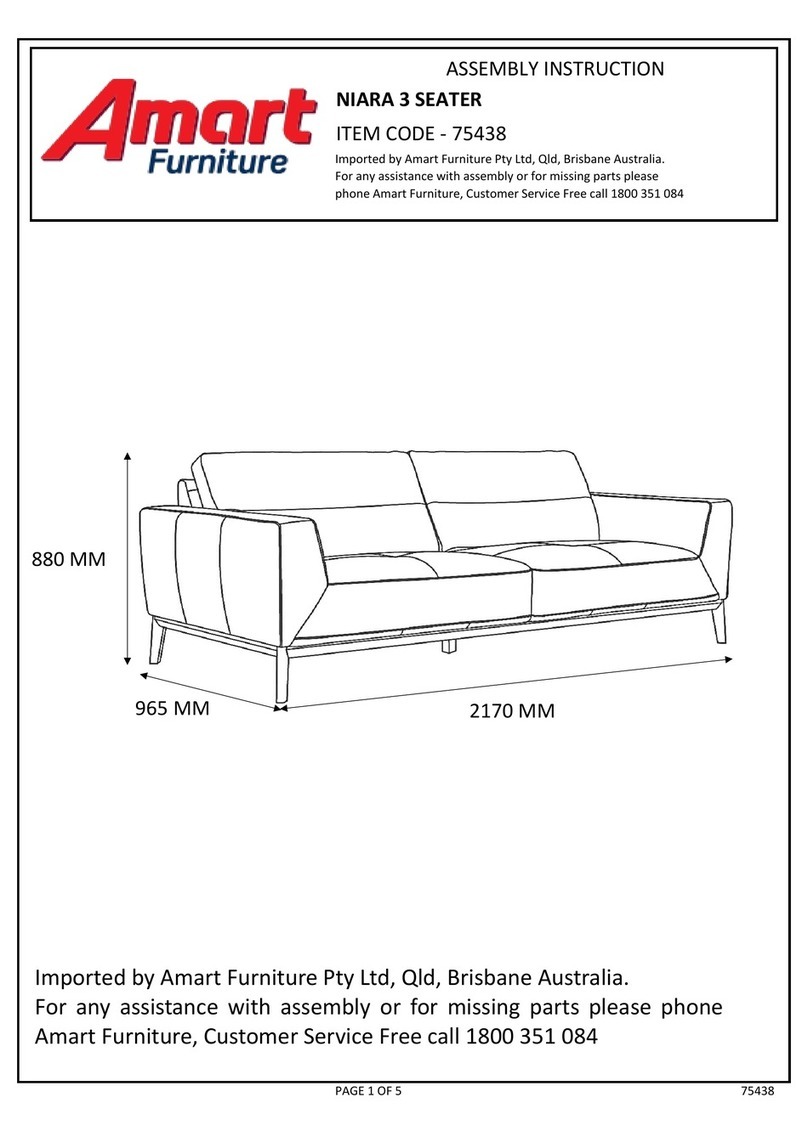Amart Furniture NIARA 75438 Assembly instruction