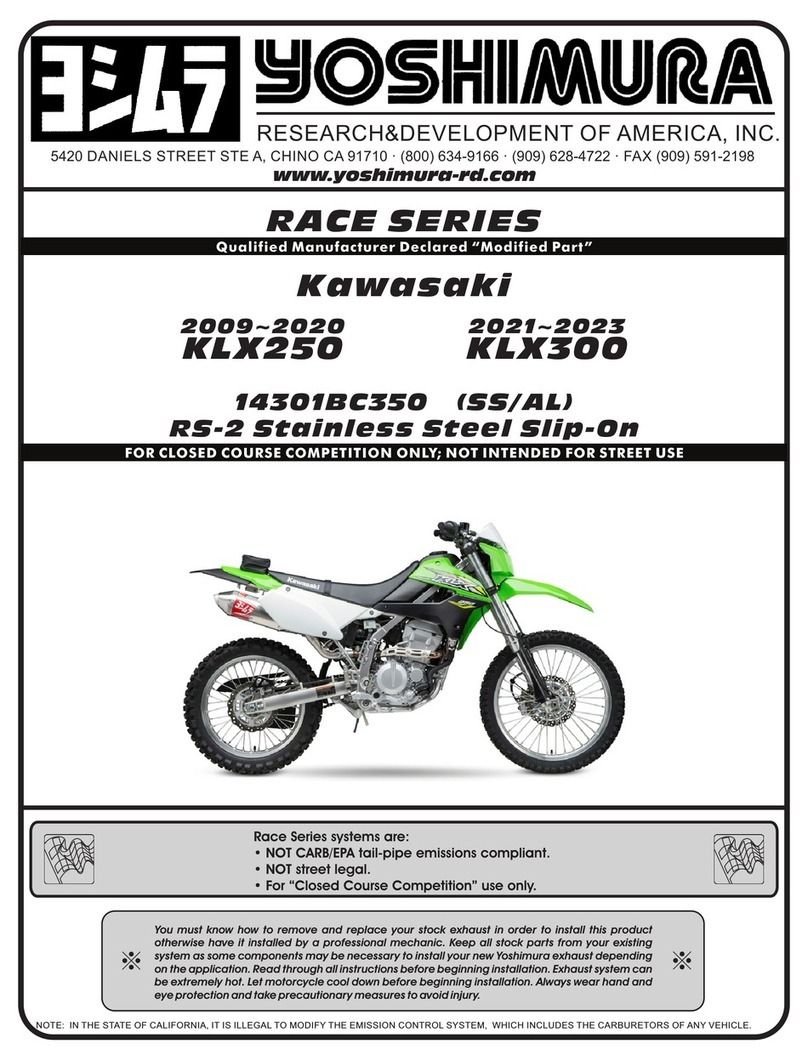 Yoshimura RACE 14301BC350 quick start guide