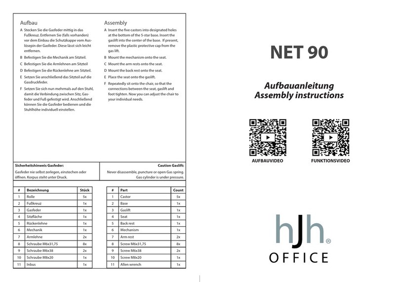 HJH office NET 90 Assembly instructions HJH office NET 90 Assembly instructions