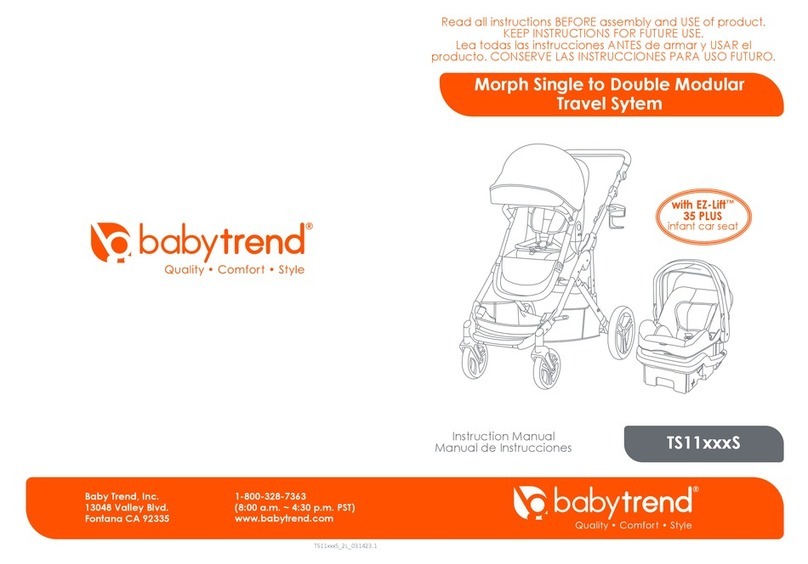 Baby Trend Morph Single to Double Modular Travel Sytem instruction manual