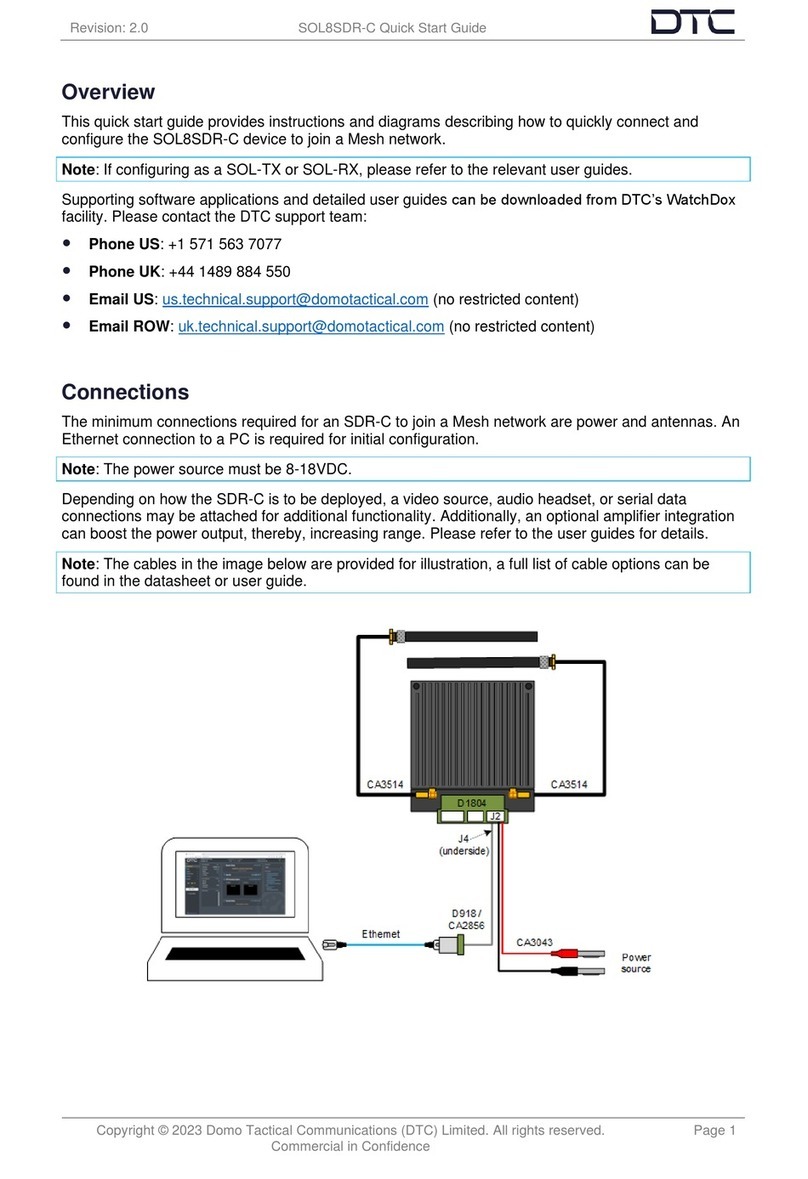 DTC SOL8SDR-C quick start guide