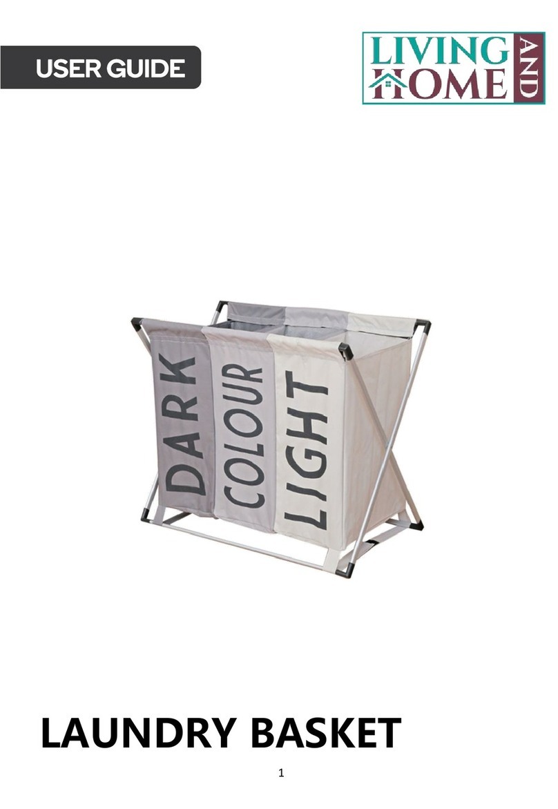 LIVING AND HOME LAUNDRY BASKET user guide