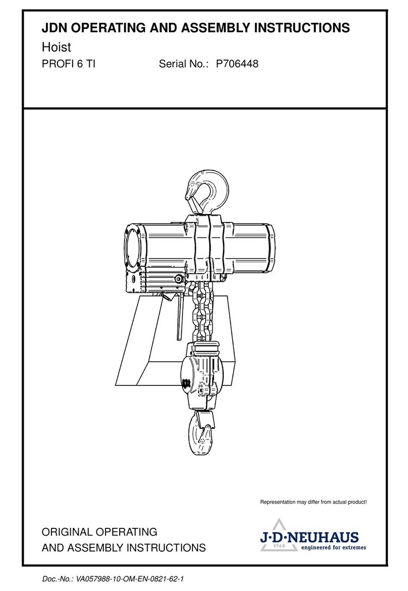 J. D. NEUHAUS PROFI 6 Ti Customer's operating and assembly instructions J. D. NEUHAUS PROFI 6 Ti Customer's operating and assembly instructions