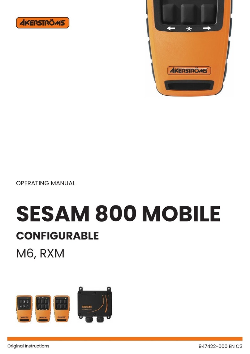 Akerstroms SESAM 800 CONFIGURABLE operating manual