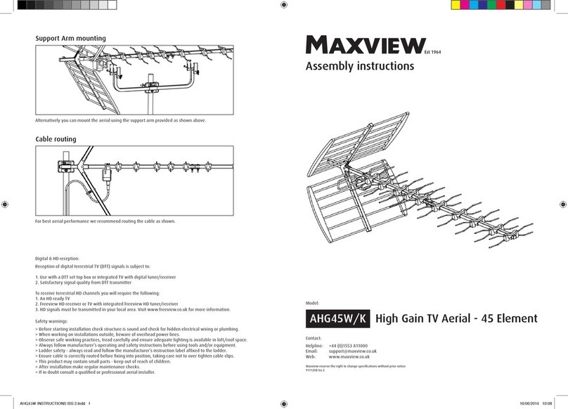 Maxview AHG45W/K Assembly instructions