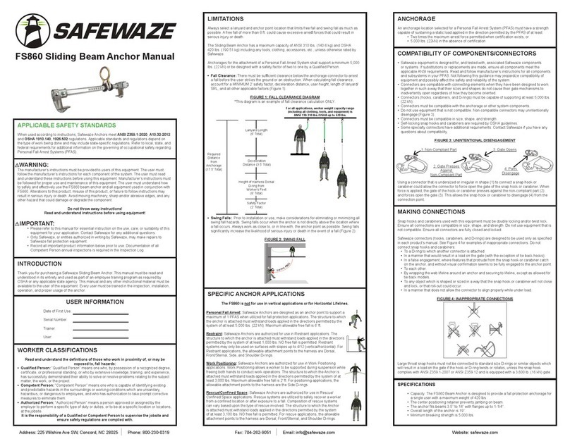 SafeWaze FS860 manual
