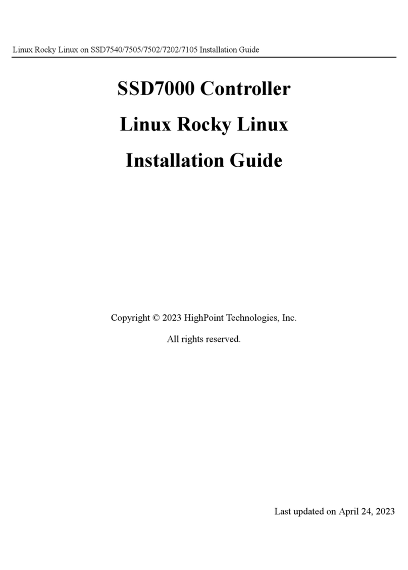 HighPoint SSD7000 Series User manual HighPoint SSD7000 Series User manual