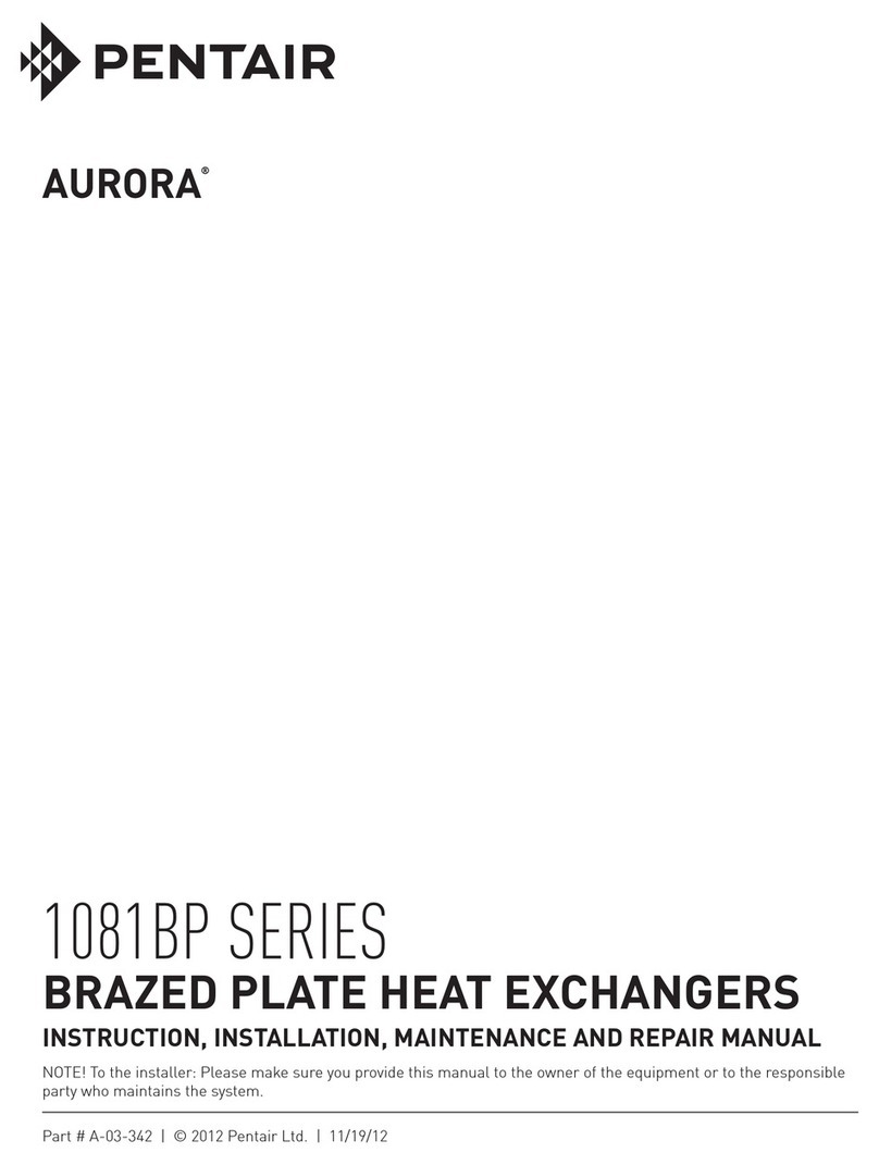 Pentair AURORA 1081BP Series Operating instructions