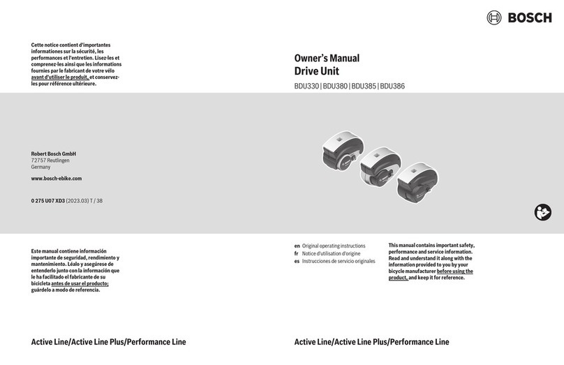 Bosch Surly BDU330 User manual