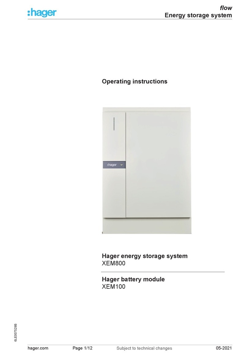 hager XEM800 operating instructions