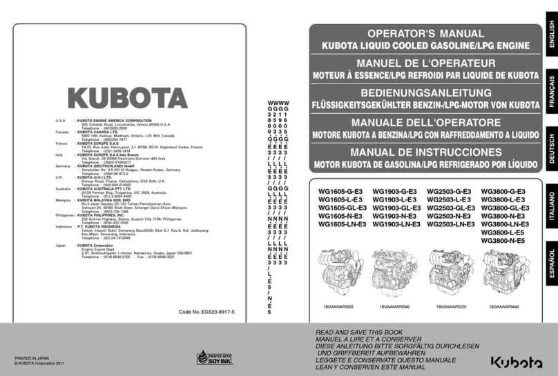 Kubota WG3800-L-E5 Operator's manual