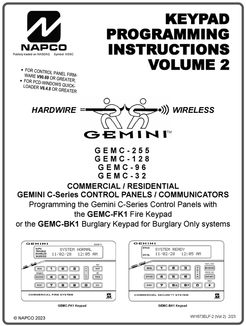 NAPCO GEMINI C Series Installation manual NAPCO GEMINI C Series Installation manual