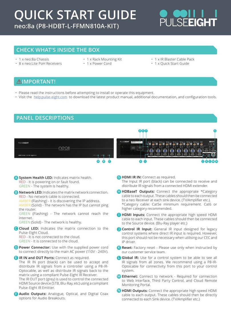 PULSEEIGHT neo:8a quick start guide