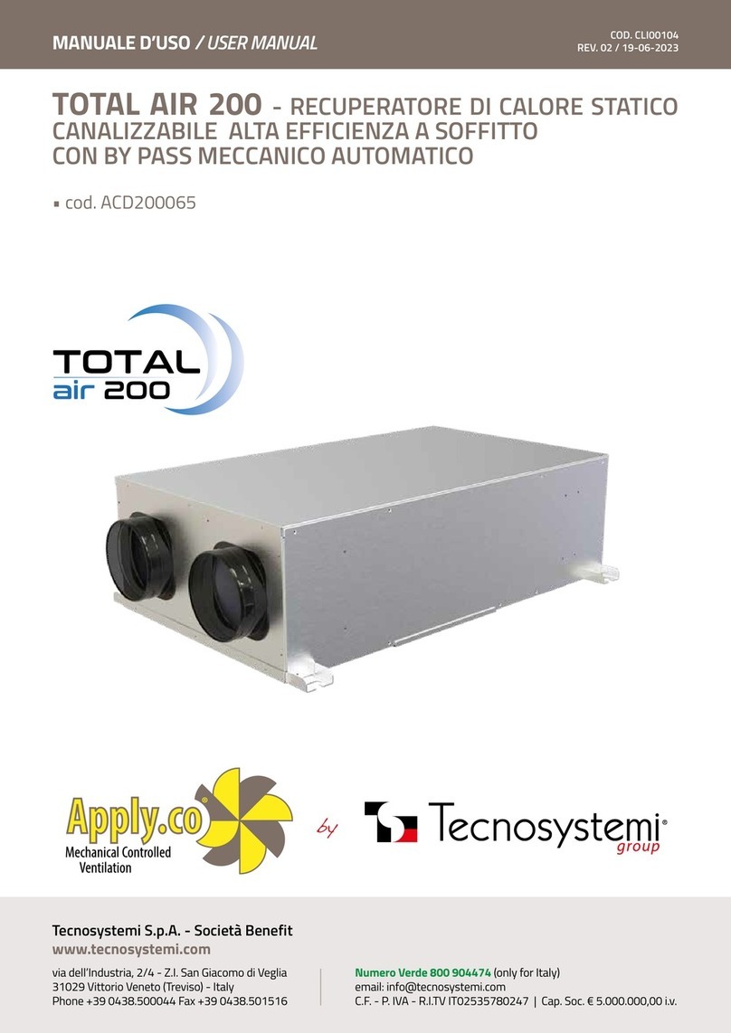 Tecnosystemi Apply TOTAL air 200 User manual Tecnosystemi Apply TOTAL air 200 User manual